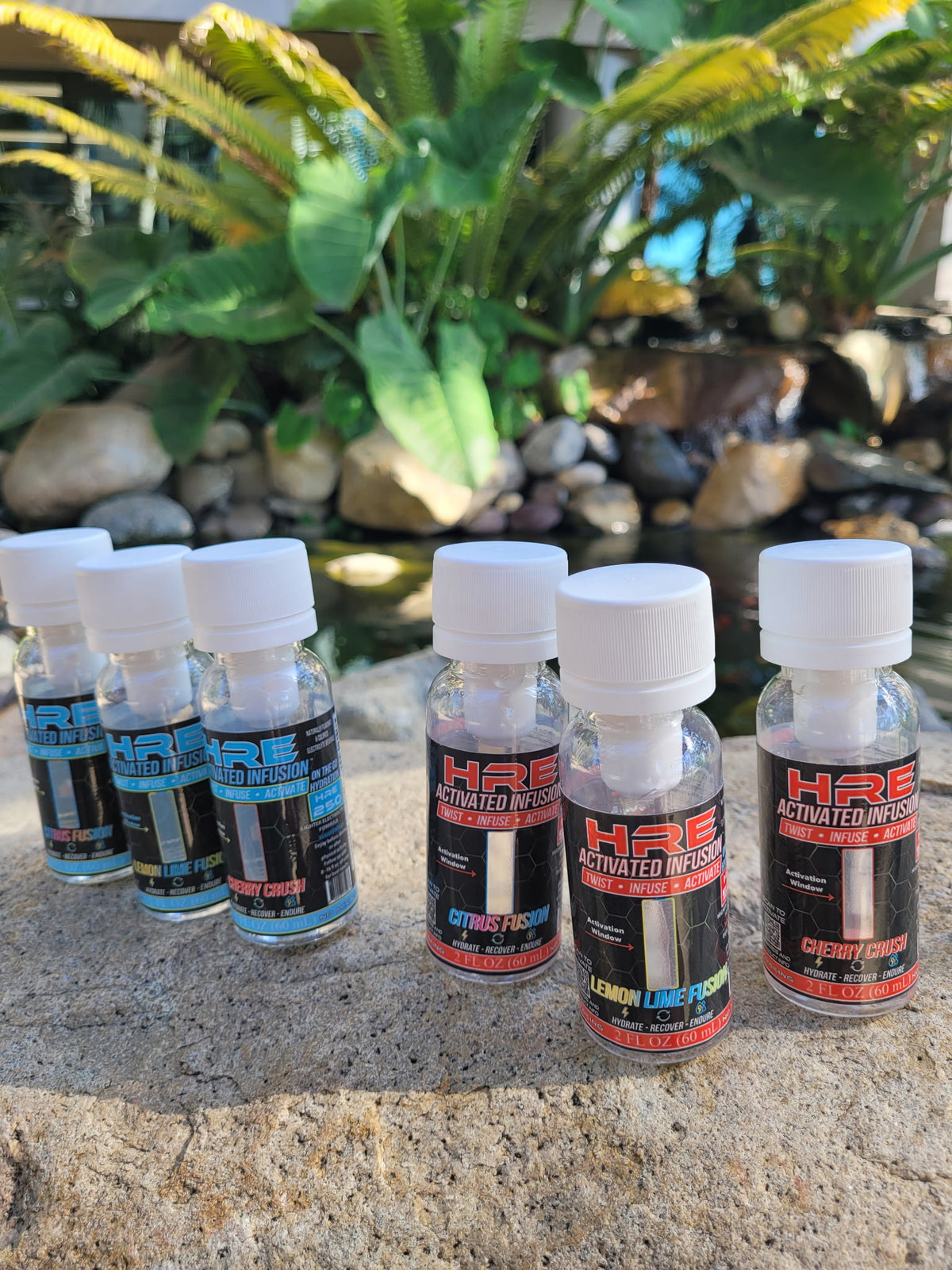 HRE Activated Infusion Variety Pack: Cherry Crush, Citrus Fusion and Lemon-Lime Fusion in Blue Label 250mg and Red Label 500mg